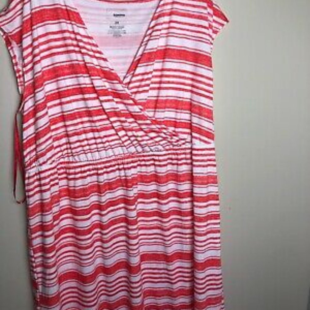 Sonoma womens Faux wrap short sleeve dress